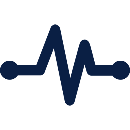 icon of monitoring levels going up, down, then back up